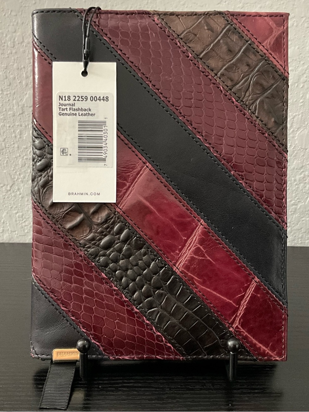 Brahmin Journal TART FLASHBACK STRIPED MIXED LEATHER NWT